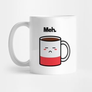 Meh. | Coffee | Charging | Low Battery | Cute Kawaii | White Mug